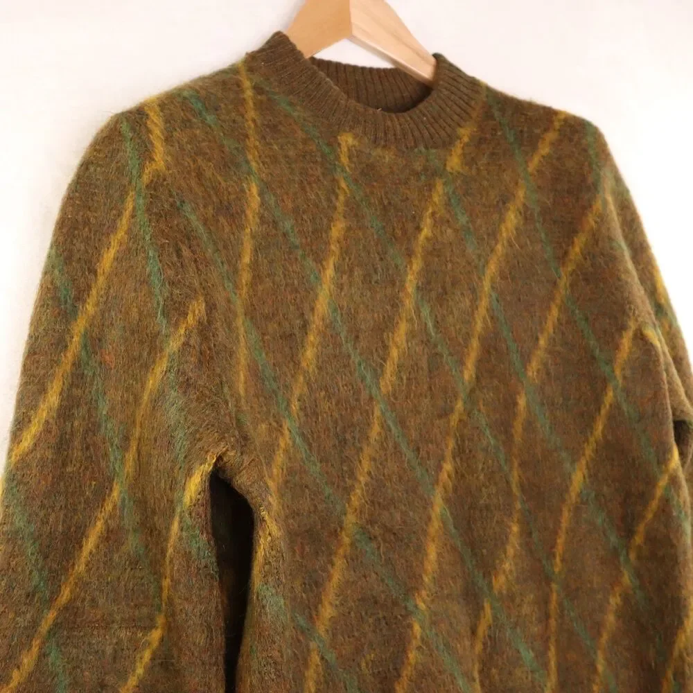 Vintage Alexander's Worsted Wool/Mohair Blend Sweater Women's XL Brown Pullover - Picture 2 of 10